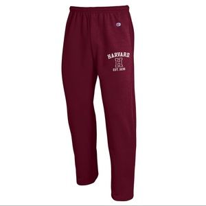 Harvard University Open Bottom Pants Sweatpants